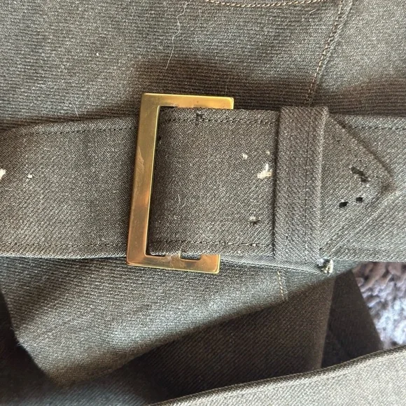 Olive green with red patches vintage military 
rifle marksman coat with belt. - Picture 6 of 7